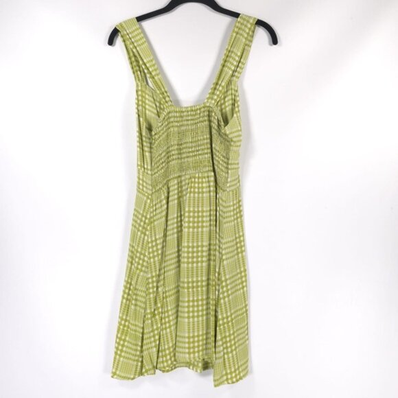 NWT FAITHFULL THE BRAND Imogen Mini Dress Djerra Check Lime FF1621-DCL SMALL - Picture 4 of 14